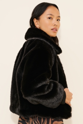 Cropped Faux-Fur Coat | Nuuly