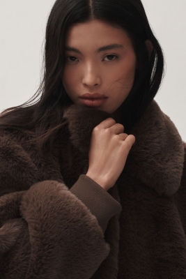 Cropped Faux-Fur Coat