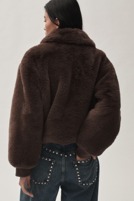 Cropped Faux-Fur Coat