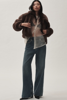 Cropped Faux-Fur Coat