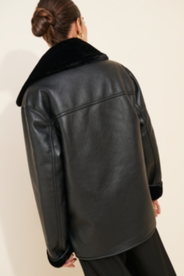 Faux-Shearling Reversible Coat