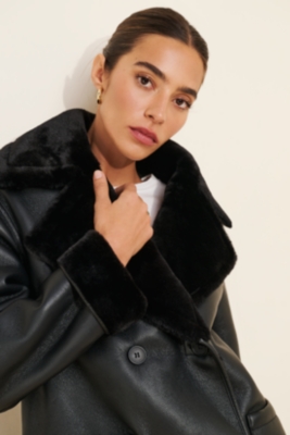 Faux-Shearling Reversible Coat