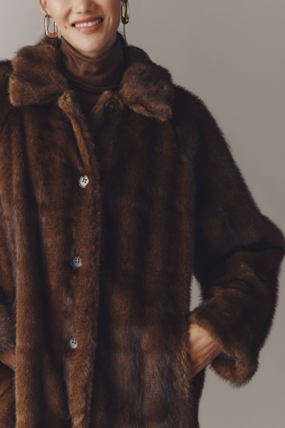 Faux-Fur Channeled Long Coat | Nuuly
