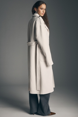 Double Breasted Wool Blend Trench Coat | Nuuly