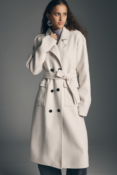 Double Breasted Wool Blend Trench Coat | Nuuly