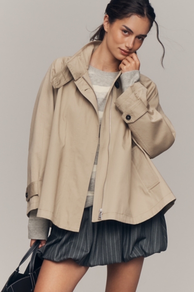 Swing Funnel-Neck Cape Jacket | Nuuly