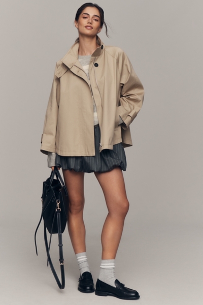 Swing Funnel-Neck Cape Jacket | Nuuly
