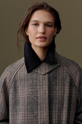 Checked Wool Blend Coat | Nuuly