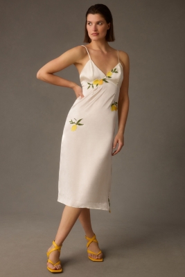 Embroidered slip outlet dress