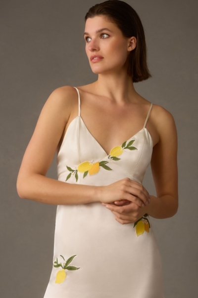 uo skyler embroidered slip dress Erica Tanov | Greta Silk Slip Dress main image 0