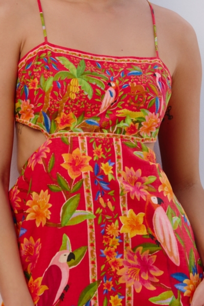 Cutout Linen Blend Mini Dress | Nuuly