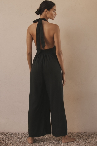 Mock-Neck Plunge Jumpsuit | Nuuly