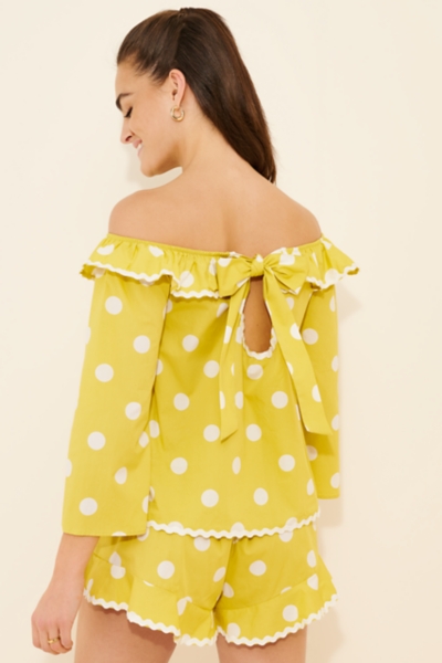 Polka Dot Off-Shoulder Top | Nuuly