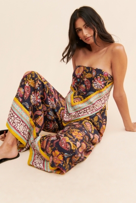 Scarf Print Jumpsuit