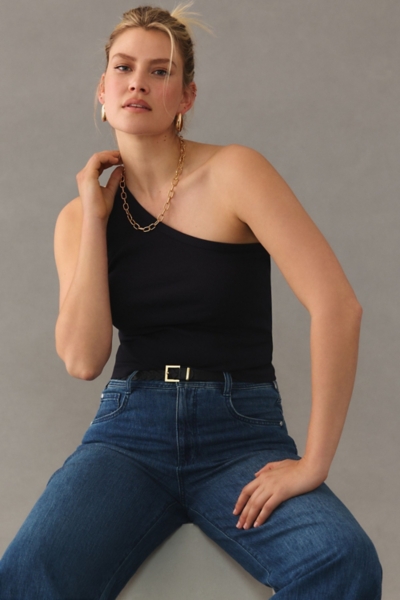 The Zeda Ribbed One-Shoulder Top | Nuuly