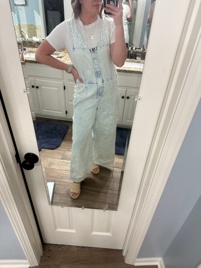 Front-Zip Wide-Leg Overalls | Nuuly