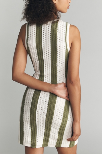 Striped Open Knit Mini Dress | Nuuly