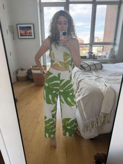 Wide Leg Monstera Jumpsuit | Nuuly