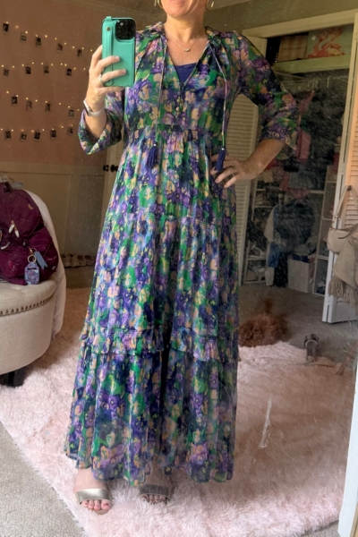 anthropologie the marais printed chiffon maxi dress NEW Anthropologie The Marais Printed Chiffon Maxi Dress Size PXS