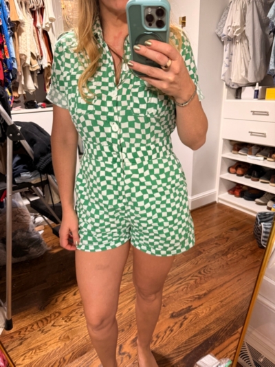 【Maison Marelle romper BAC gingham】 Marrs Checked Romper | Nuuly