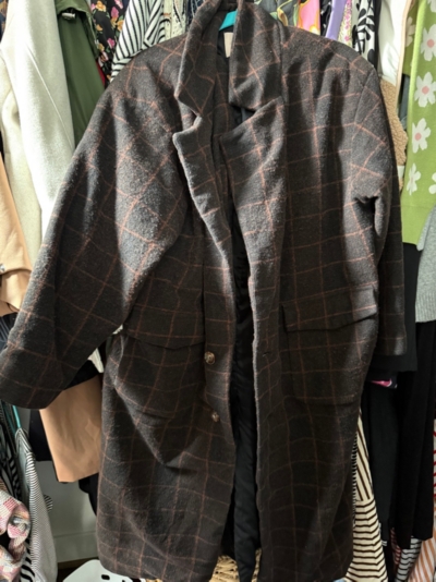 Windowpane Oversized Plaid Overcoat | Nuuly