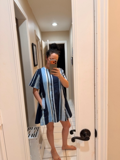 knee length dresses for ladies Swing Mini Dress White main image 1
