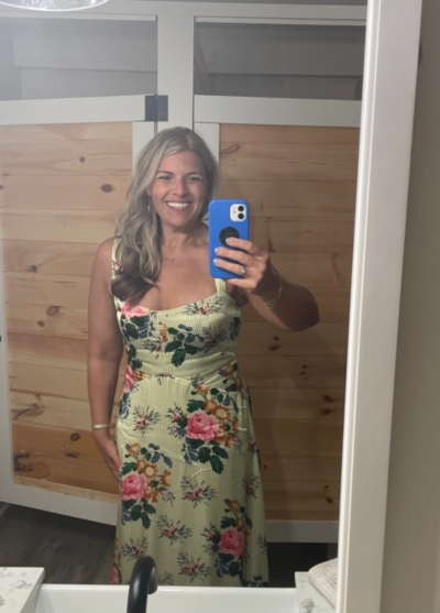 beige strapless dress Beige Floral Print Strapless Front Twist Mini Dress