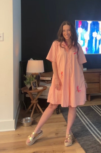 The Pollie Short-Sleeve Swing Tunic Mini Dress: Em | Nuuly