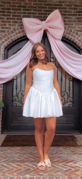 bhldn strapless corset fit & flare mini dress Strapless Corset Fit & Flare Mini Dress