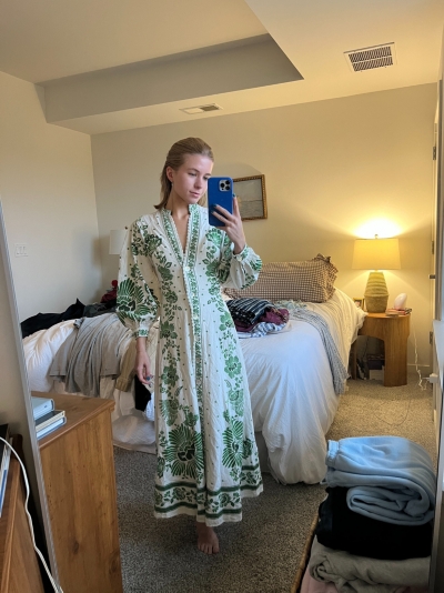 knee length dresses for ladies Farm Rio Women's Forest Soul Maxi Dress – Saint Bernard main image 1