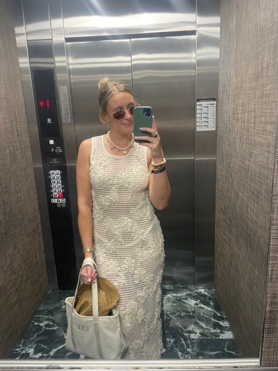 Libby Crochet Midi Dress | Nuuly