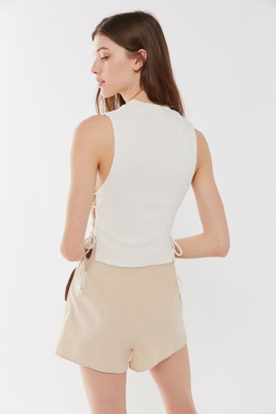 Sapphire Side-Tie Cropped Tank | Nuuly