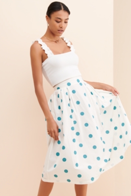miele floral midi skirt