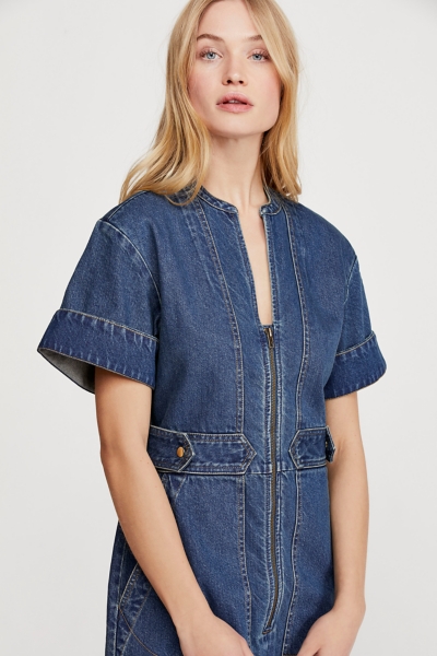 Dream On Denim Mini Dress | Nuuly
