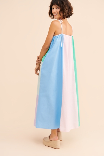 tiered color blocked pastel dress product info and reviews English Factory Pastel Colorblock Tiered Dress