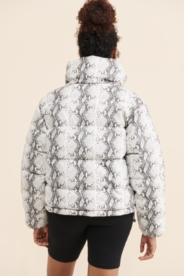 Snakeskin bubble coat sales