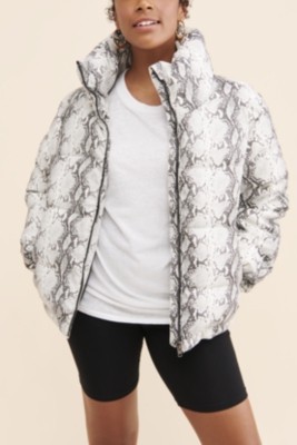 Snakeskin cheap puffer coat