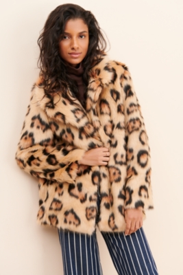 Leopard faux fur best sale