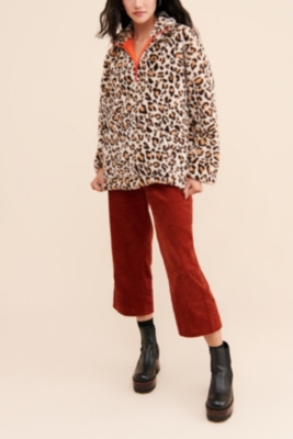 Leopard Zip-Up Pullover | Nuuly
