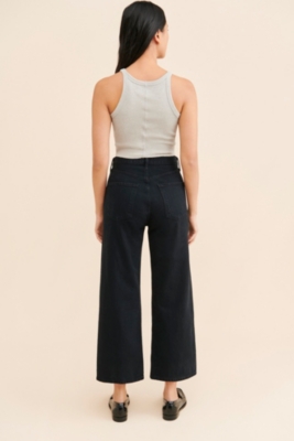 Agolde Ren high rise wide leg denim control blue | Pipe and