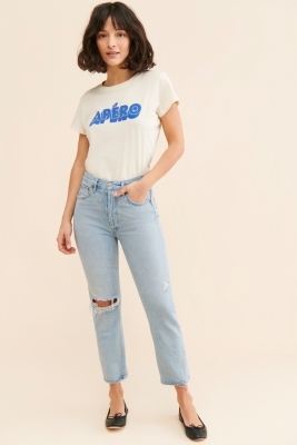 Riley High-Rise Cropped Straight Jeans | Nuuly