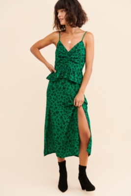 Leafy Leopard Midi Dress | Nuuly