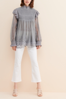 Mock Neck Smock Blouse | Nuuly