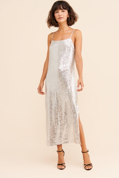 moon sequin dress Moon Dust Sequin Mini Dress Forest Green