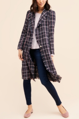 Longline Tweed Coat | Nuuly