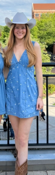 Corinne Denim Mini Dress | Nuuly