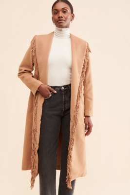 Fringe coat best sale