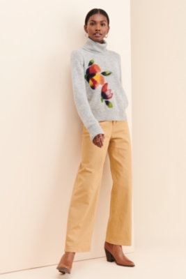 Saccharine deals Floral Felted Turtleneck