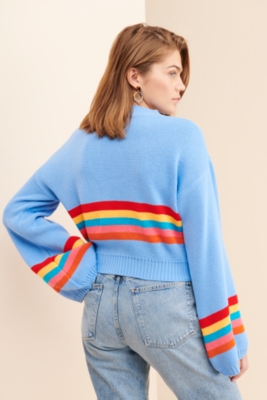 Rainbow Stripe Bell Sleeve