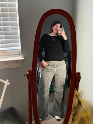 Low Slung Baggy Corduroy Pants